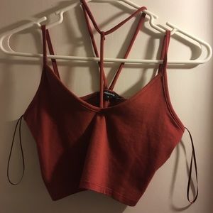 NWT AMBIANCE AGACI ORANGE CROP TOP